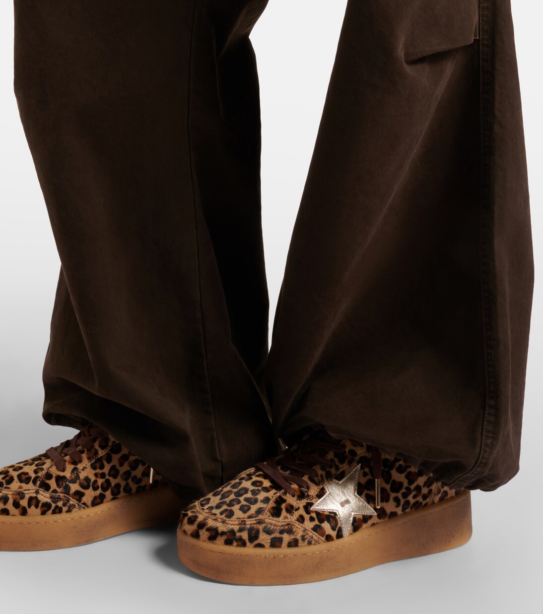 Baskets Ball Star en cuir façon poulain | Golden Goose