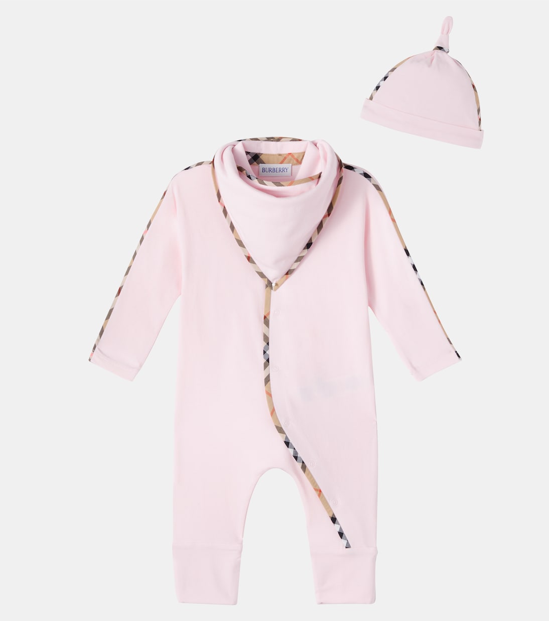 Baby Set aus Spieler, Mütze und Lätzchen | Burberry Kids