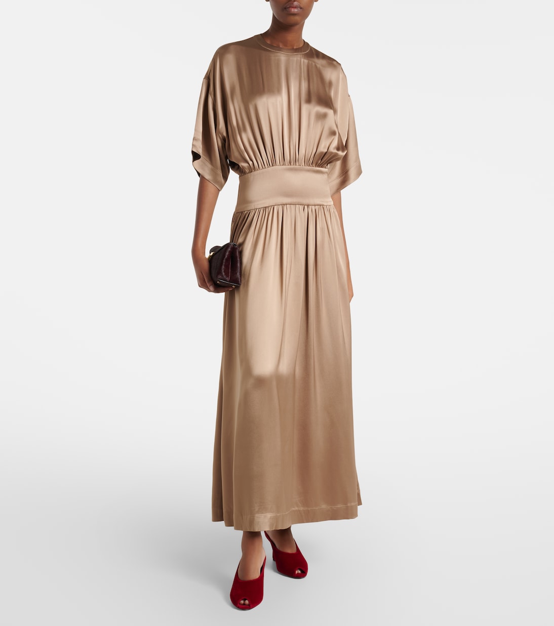 Robe midi en satin | Toteme