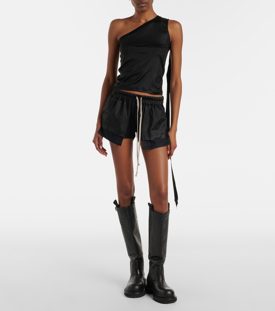 DRKSHDW Fog satin shorts | Rick Owens