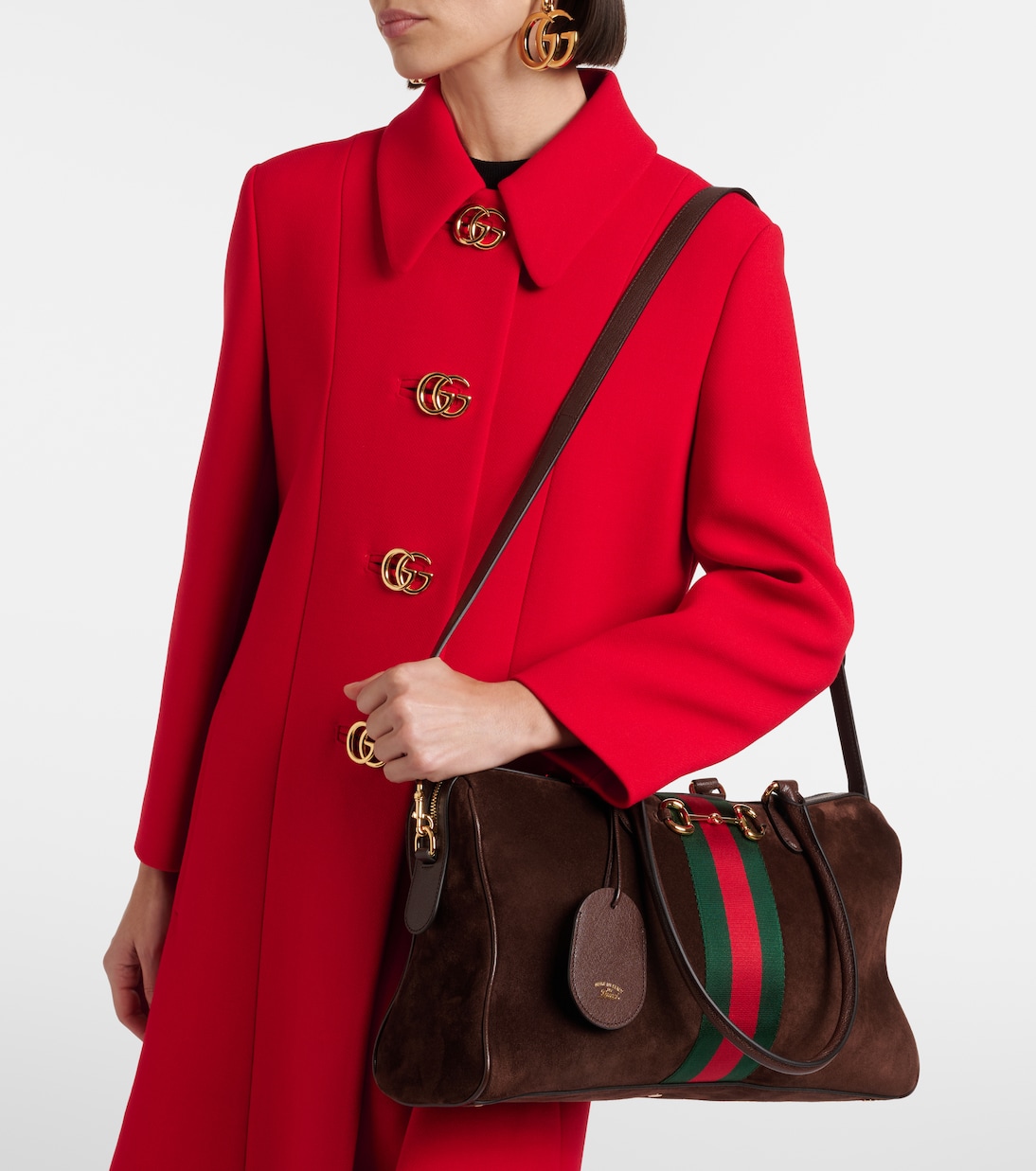 Gucci Borsetto Large suede duffel bag | Gucci