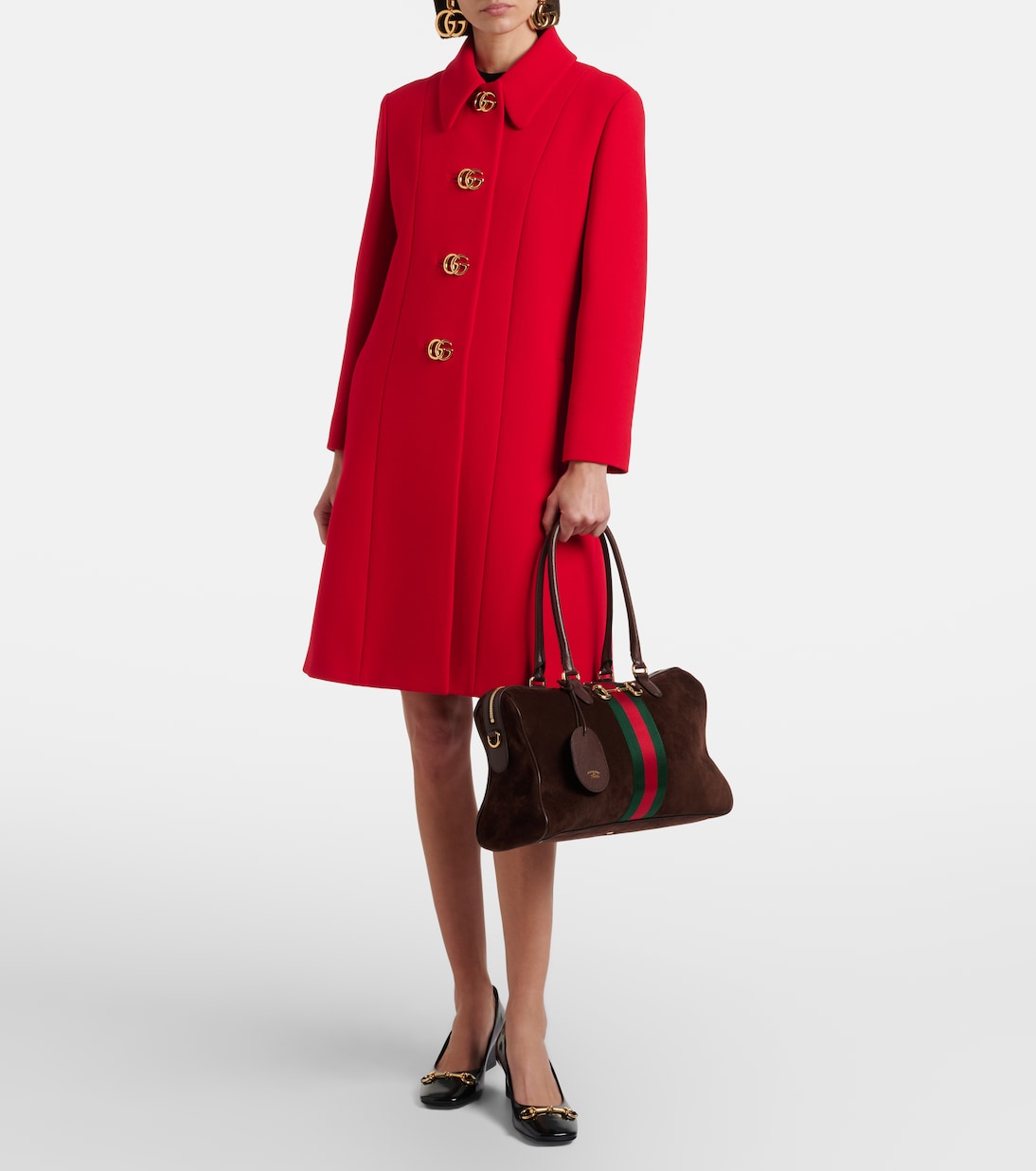 Gucci Borsetto Large suede duffel bag | Gucci