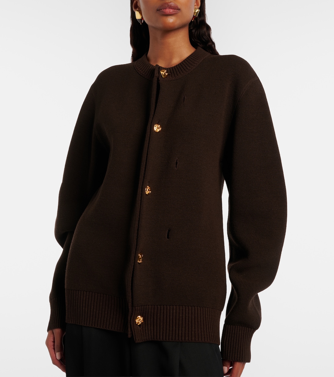 Cardigan en laine et coton | Bottega Veneta