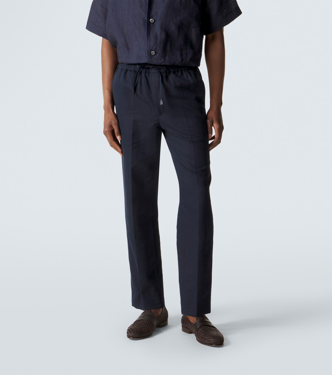 Linen and cotton straight pants | Brioni