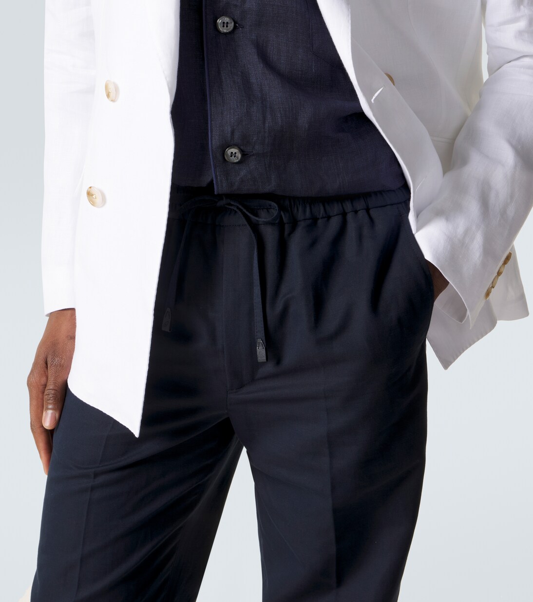 Linen and cotton straight pants | Brioni