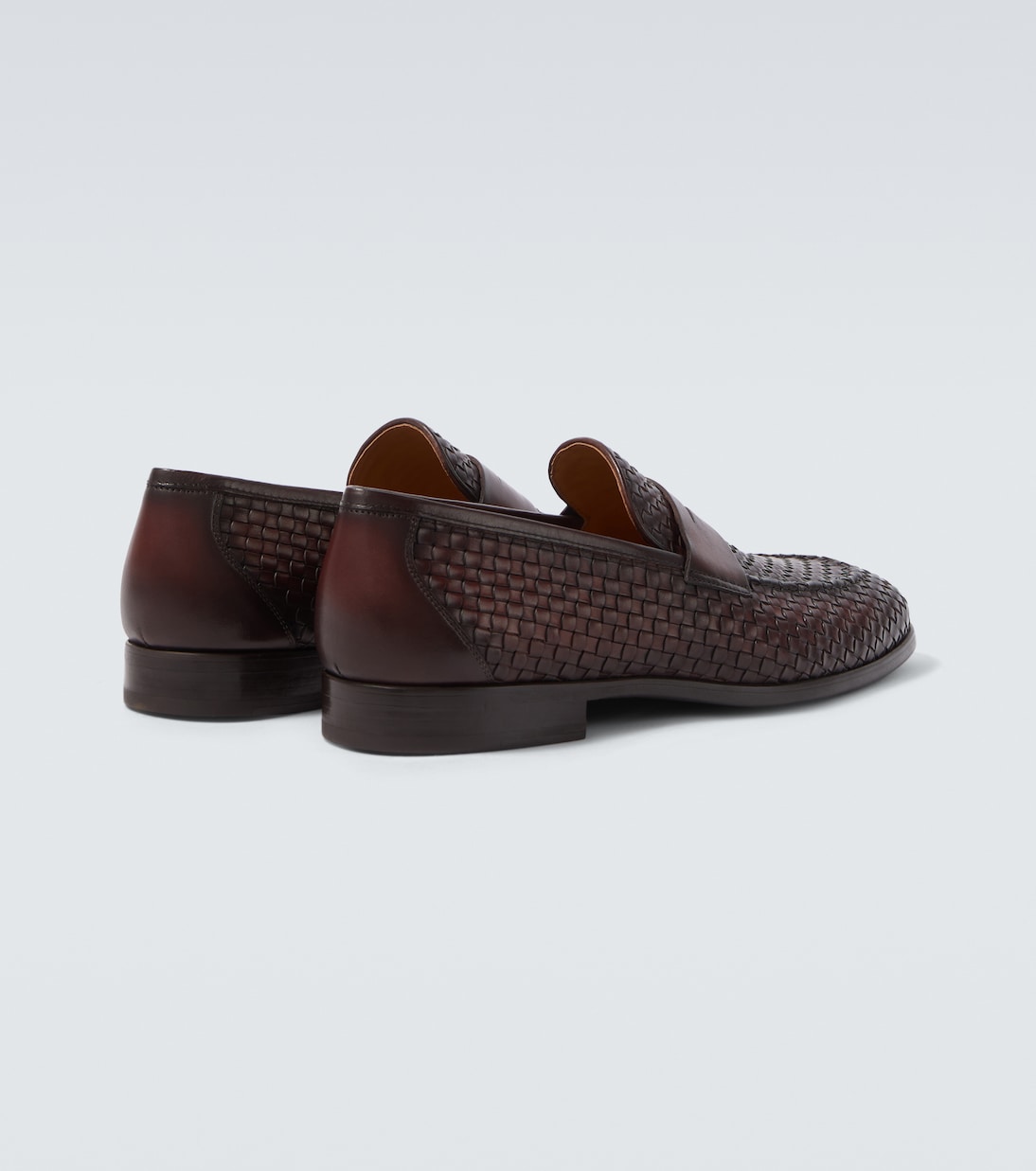 Woven leather penny loafers | Magnanni
