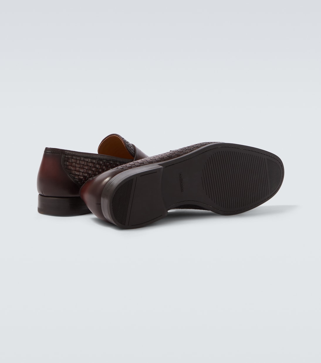 Woven leather penny loafers | Magnanni