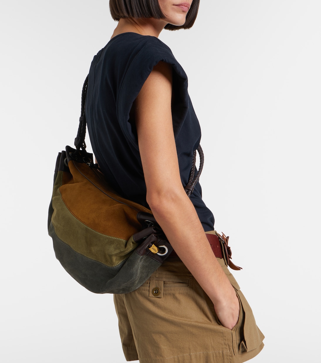 Maia Medium patchwork suede shoulder bag | Isabel Marant