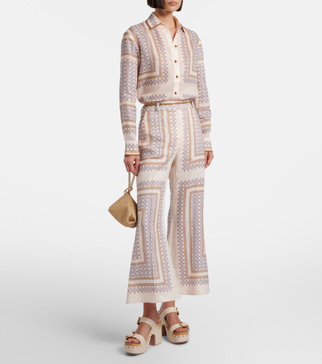 Sandales à plateau Alight en cuir à clous | Zimmermann