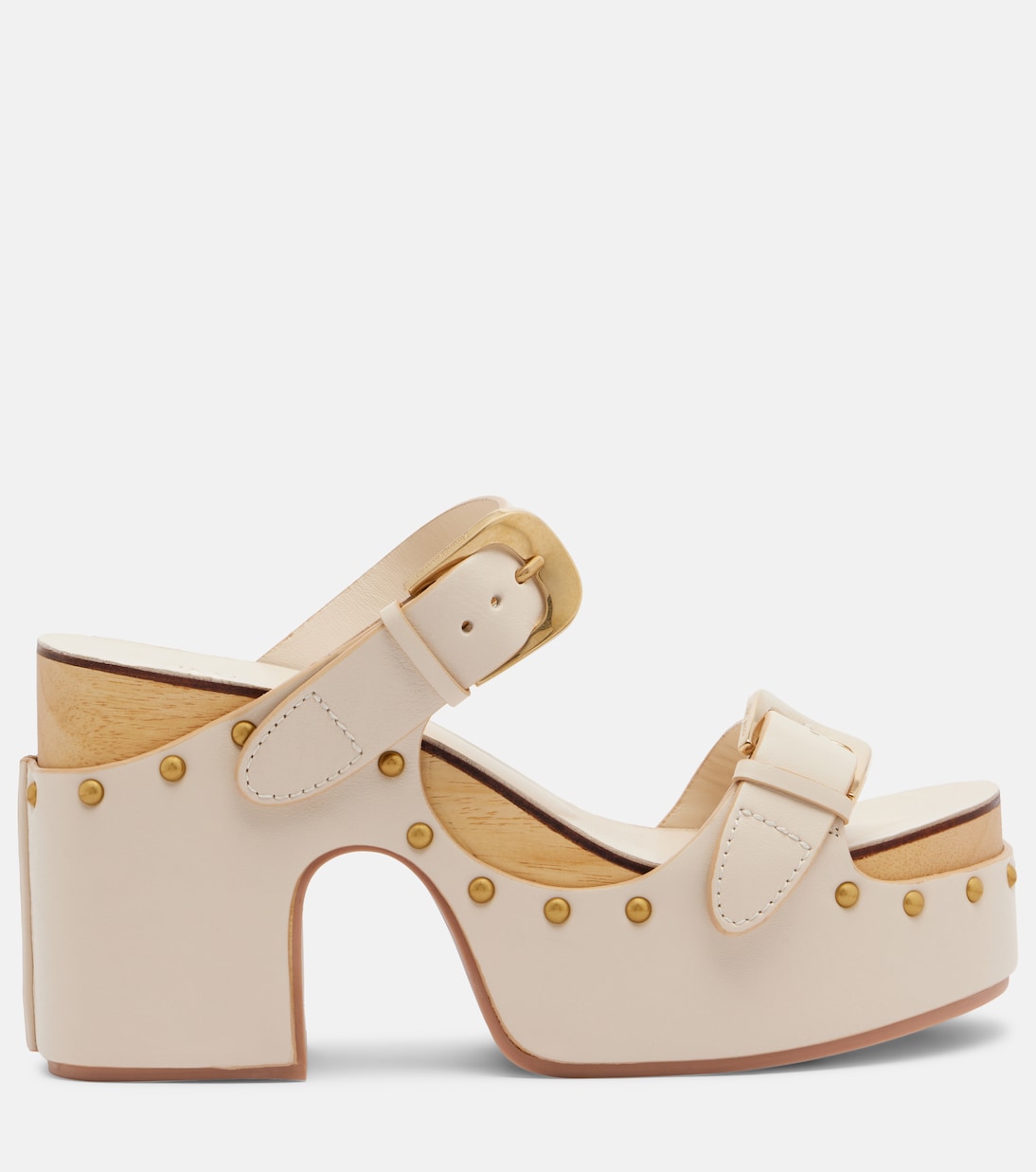 Sandales à plateau Alight en cuir à clous | Zimmermann