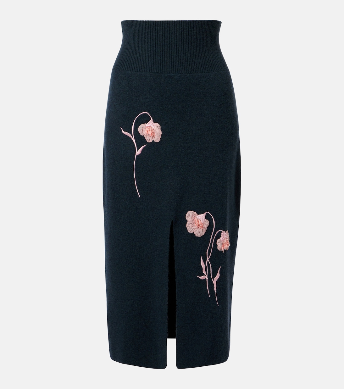 Verzierter Midirock mit Blumen-Applikation | Erdem