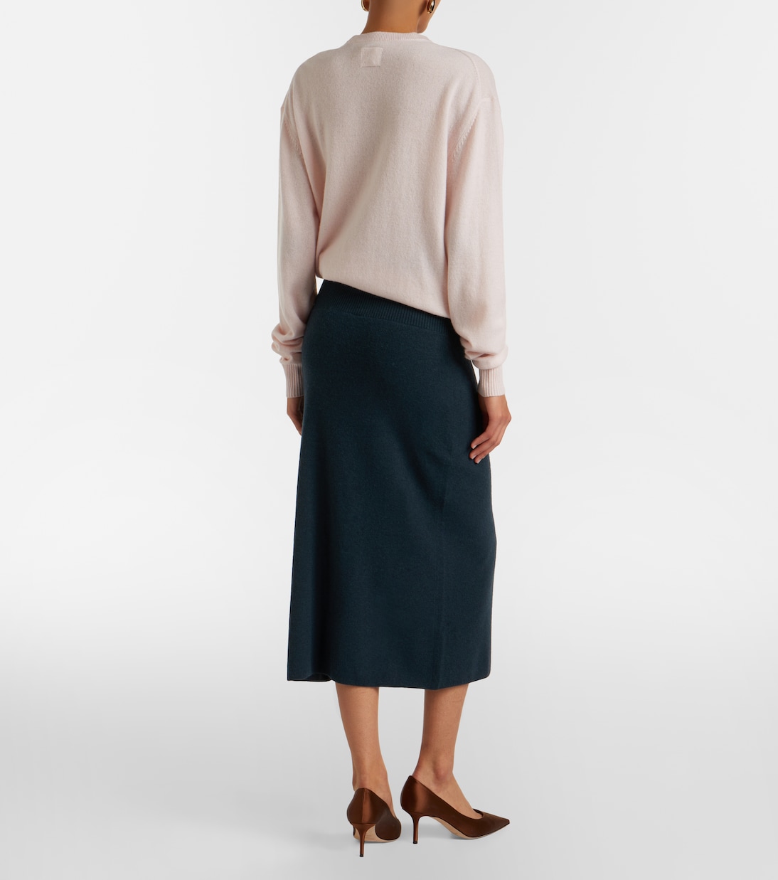 Verzierter Midirock mit Blumen-Applikation | Erdem