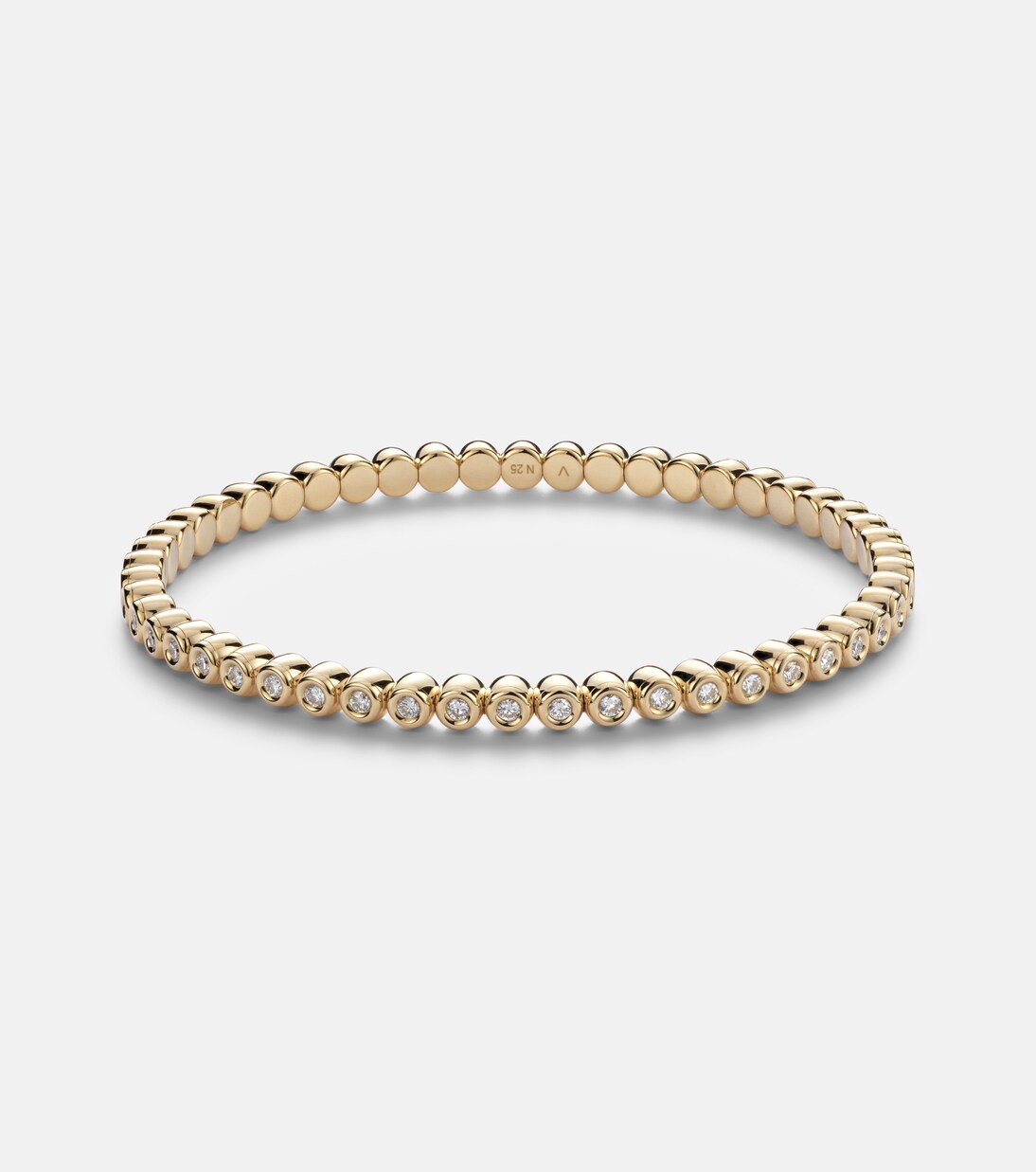 Stretchy 18kt gold bracelet with diamonds | Bucherer Fine Jewellery