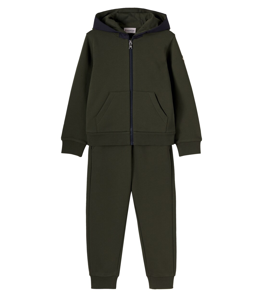 Cotton fleece hoodie and sweatpants set | Moncler Enfant