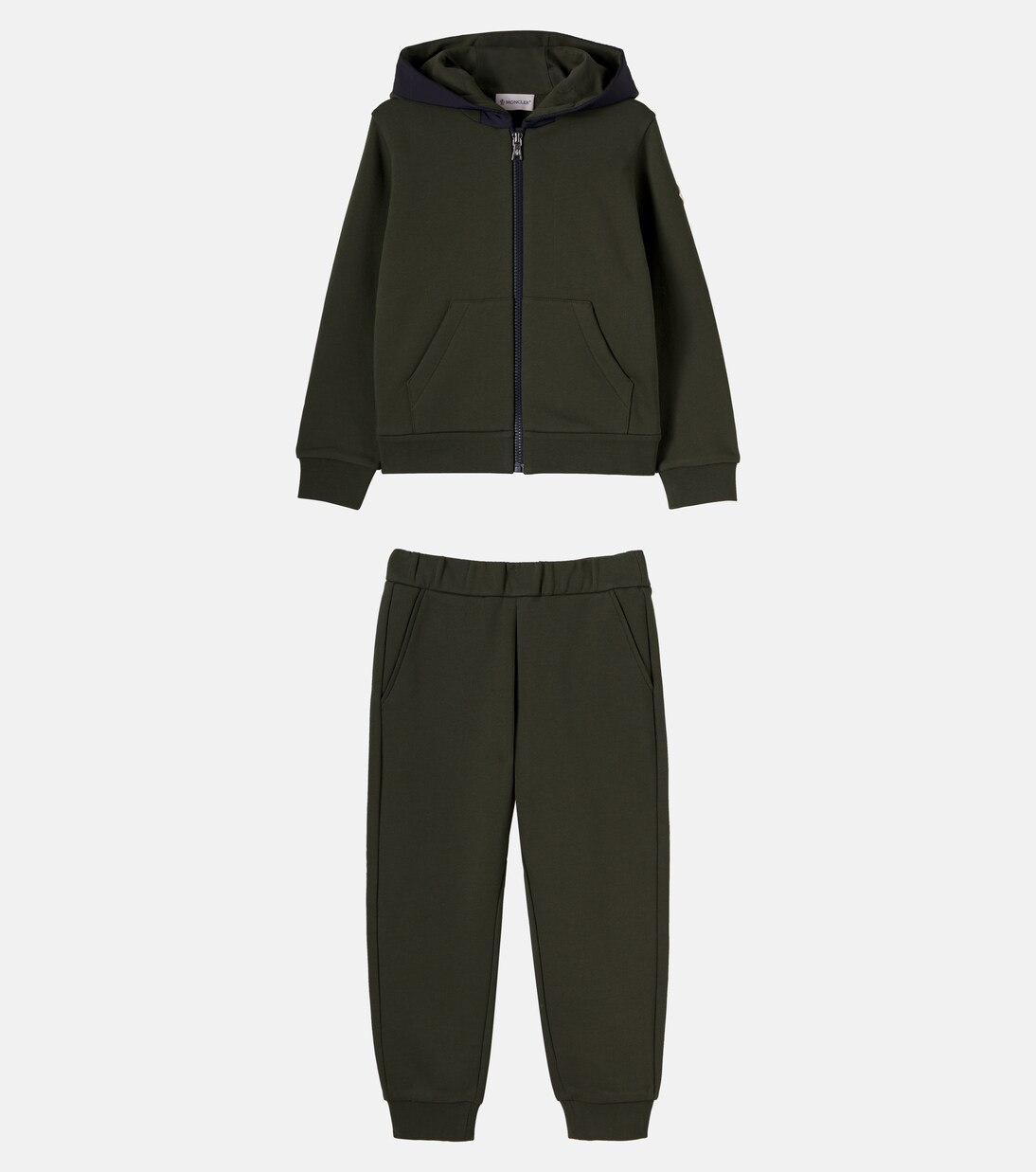 Cotton fleece hoodie and sweatpants set | Moncler Enfant