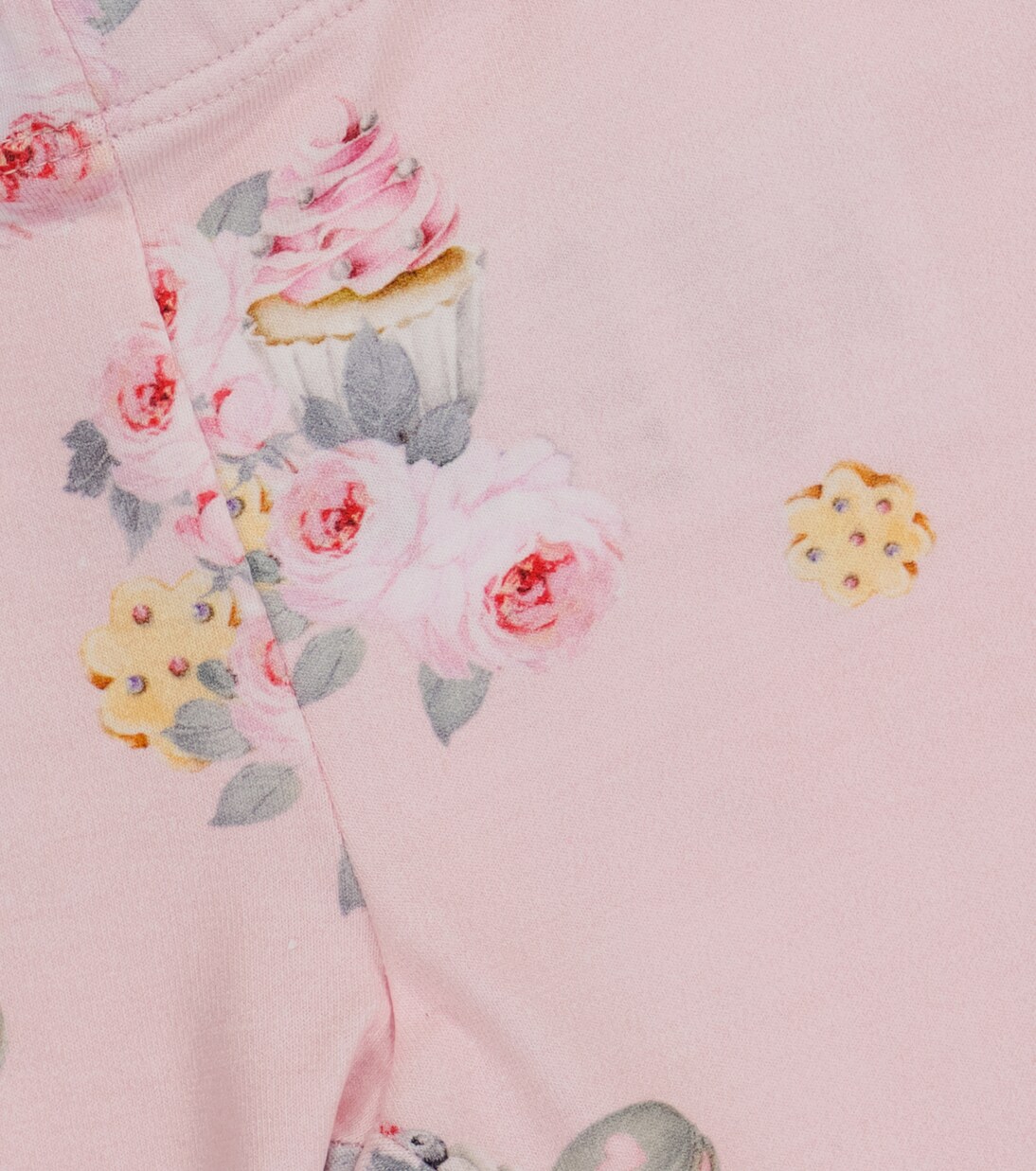 Baby floral stretch-cotton leggings | Monnalisa