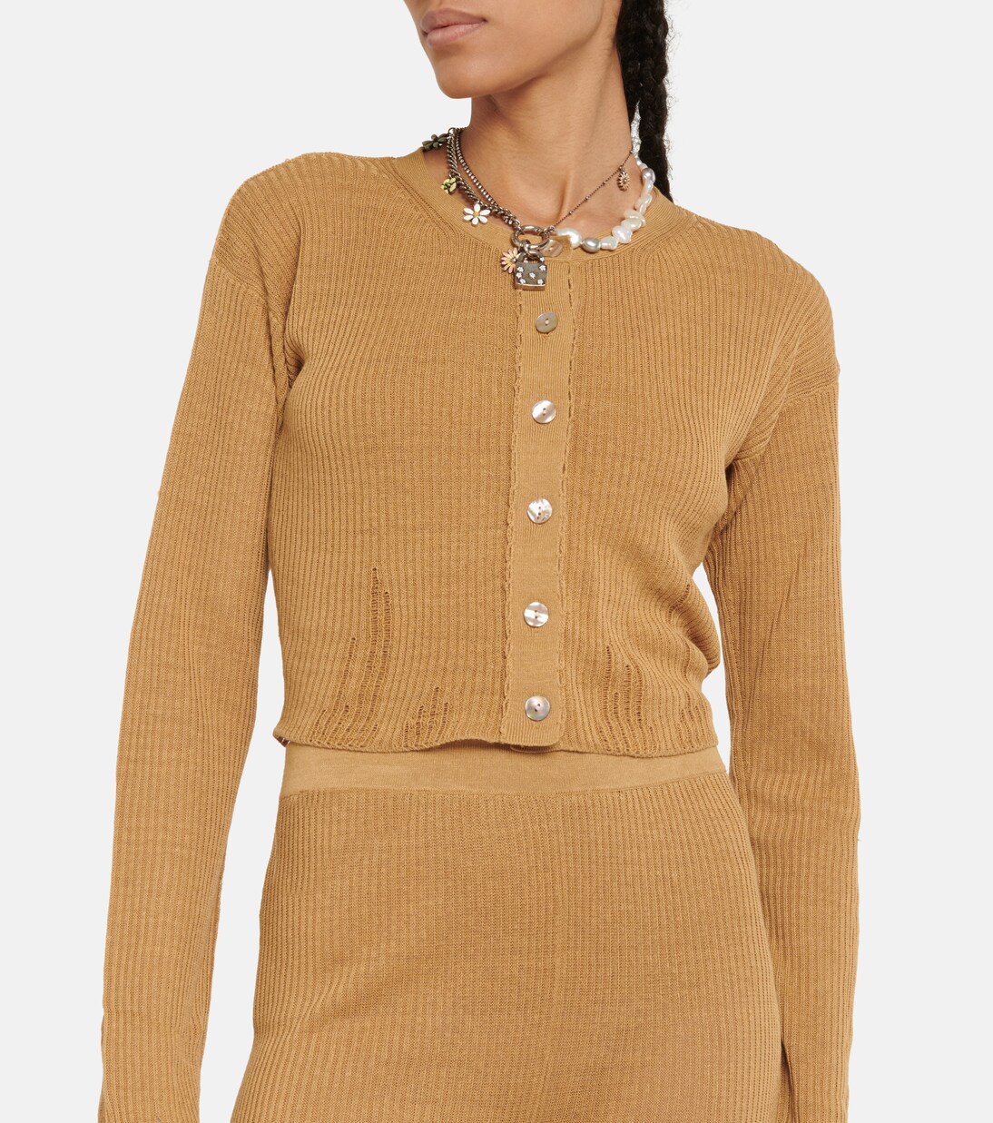 디스트레스 크롭 카디건 | Acne Studios