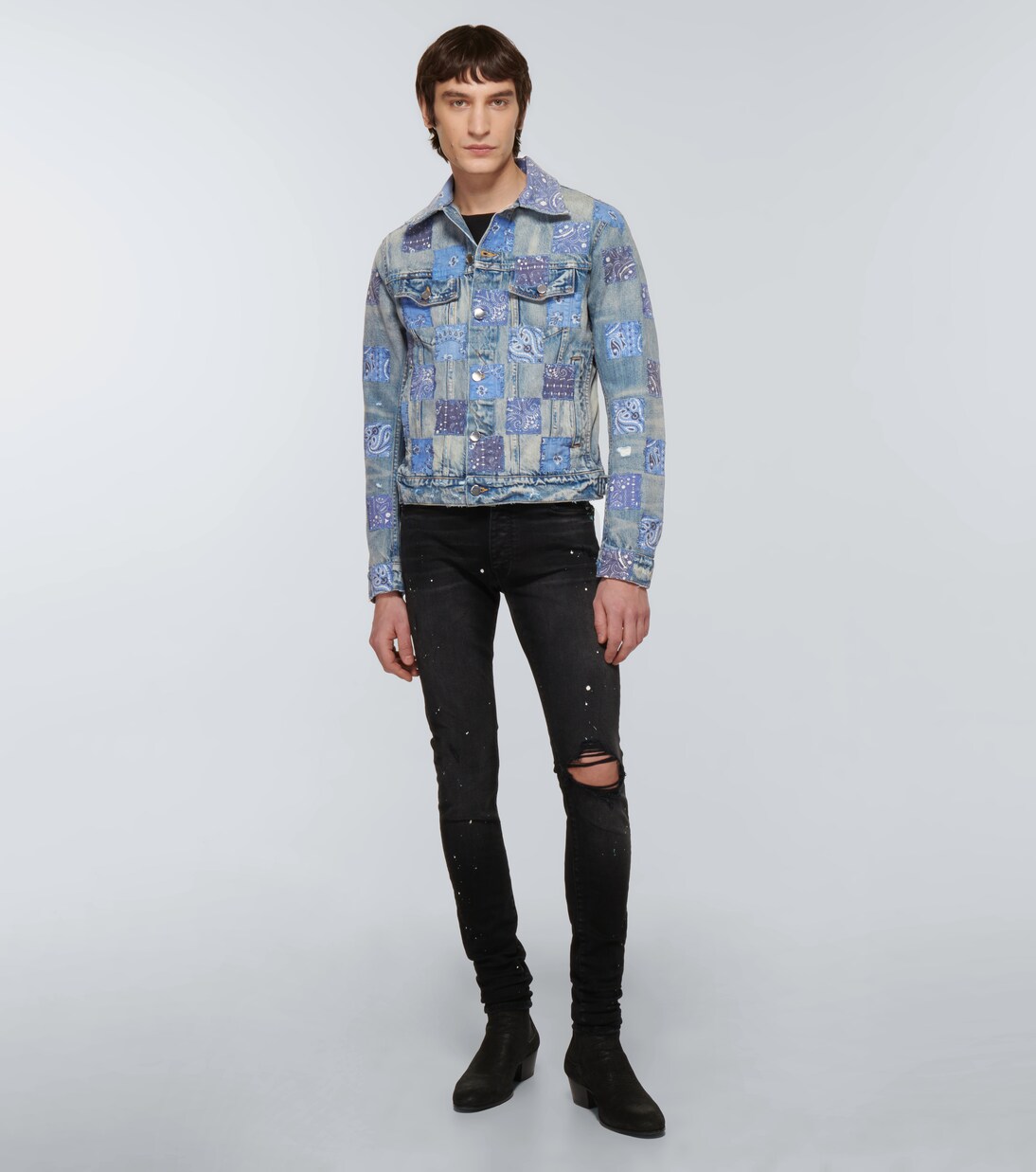Patchwork denim jacket | Amiri