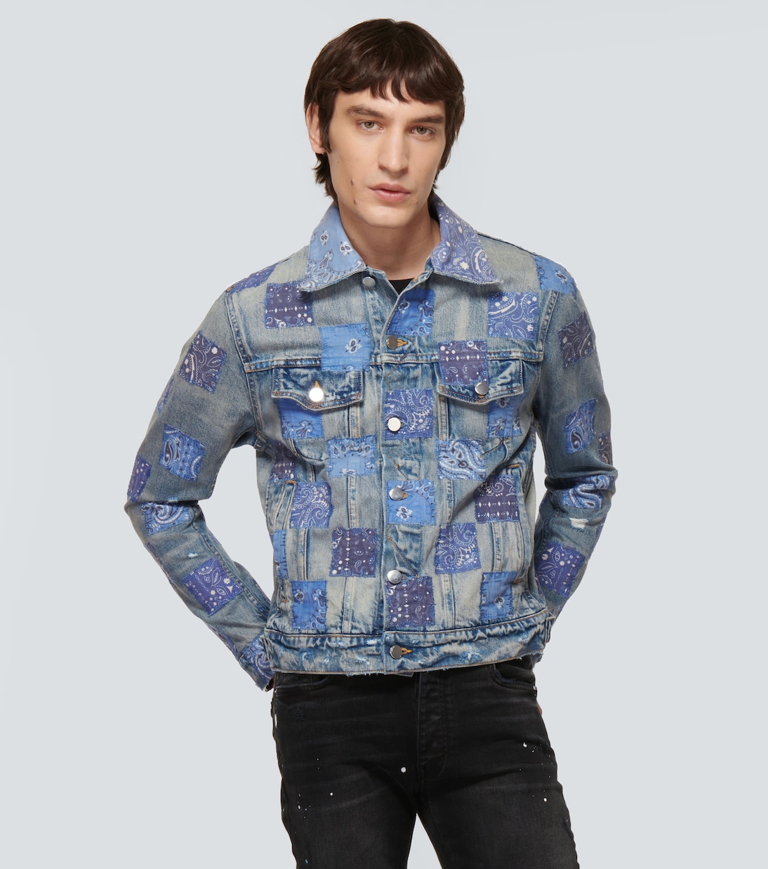 Patchwork denim jacket | Amiri