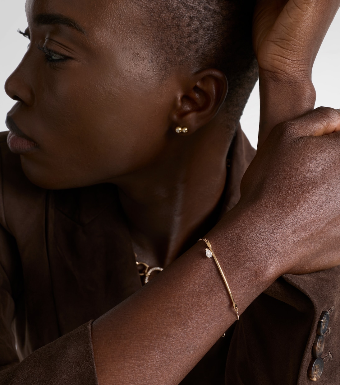 Serti Sur Vide 18kt rose gold bracelet with diamond | Repossi