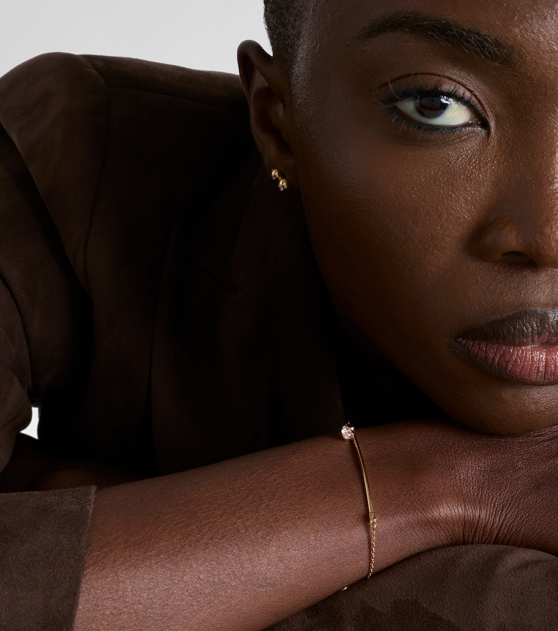 Serti Sur Vide 18kt rose gold bracelet with diamond | Repossi