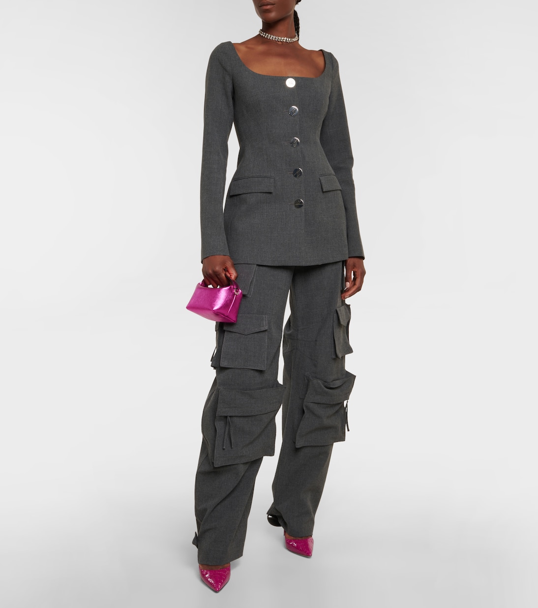 Tote Moonbag aus Metallic-Leder | Eéra