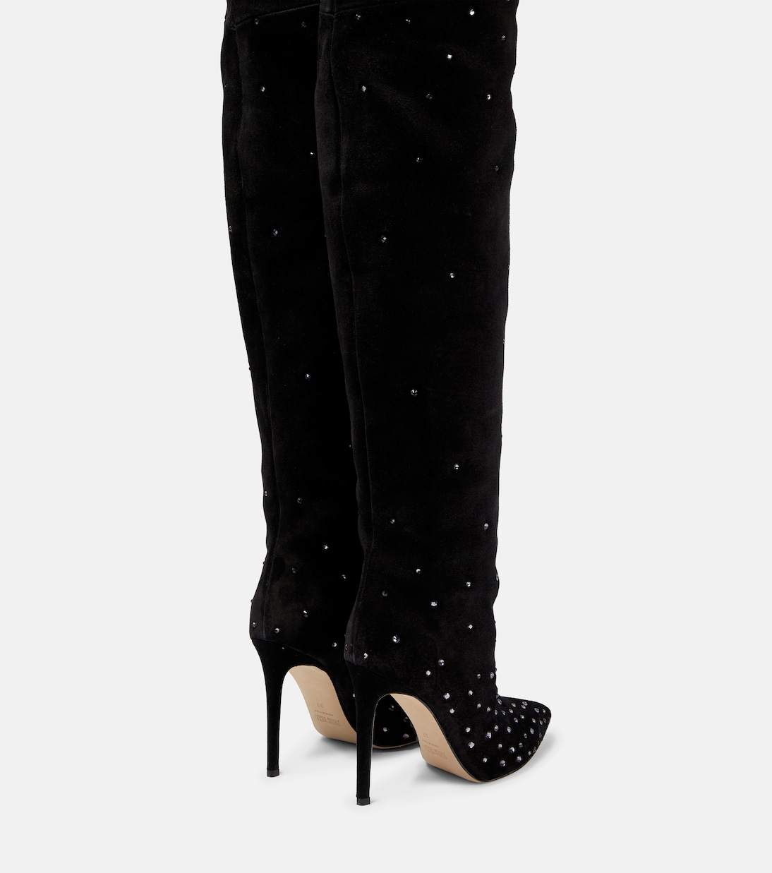 Embellished suede over-the-knee boots | Paris Texas