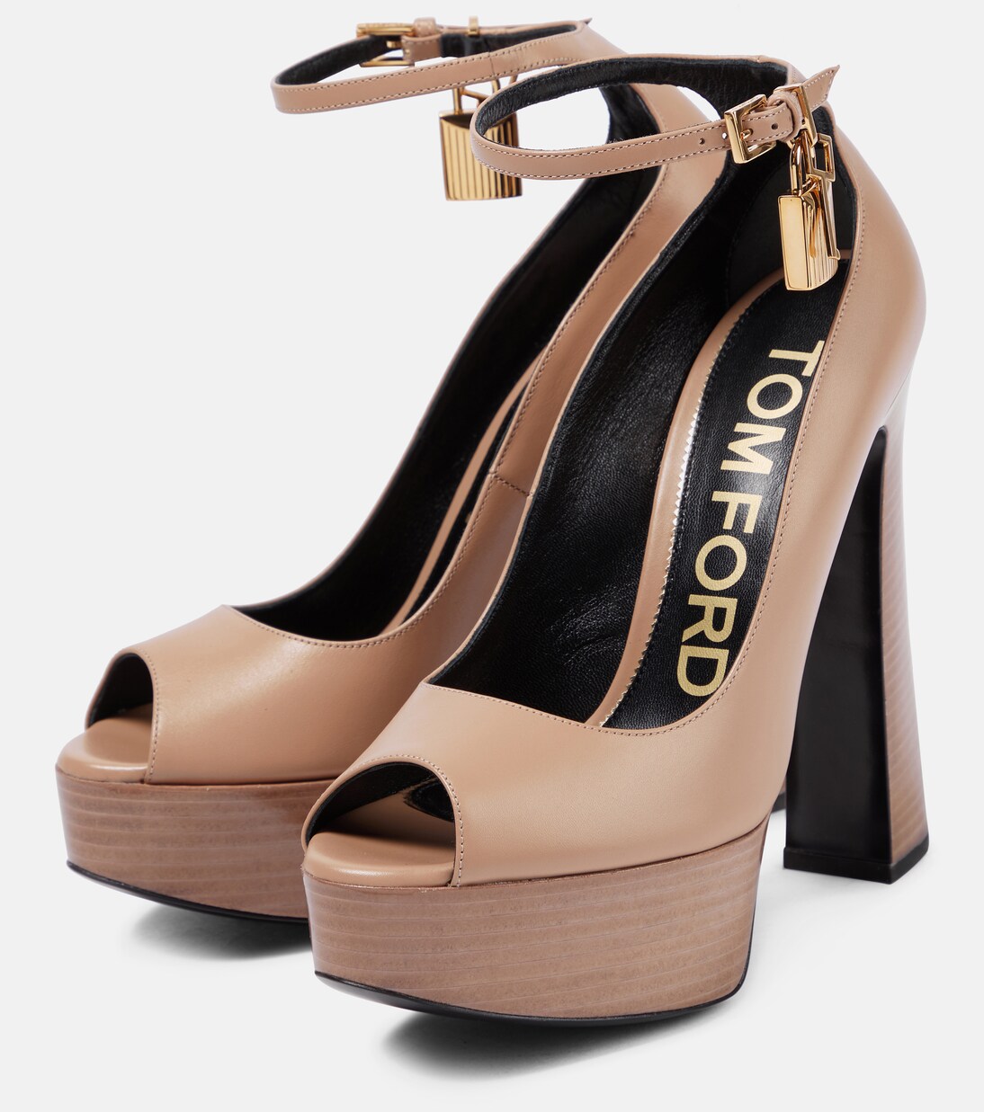 Plateau-Sandalen Padlock aus Leder | Tom Ford