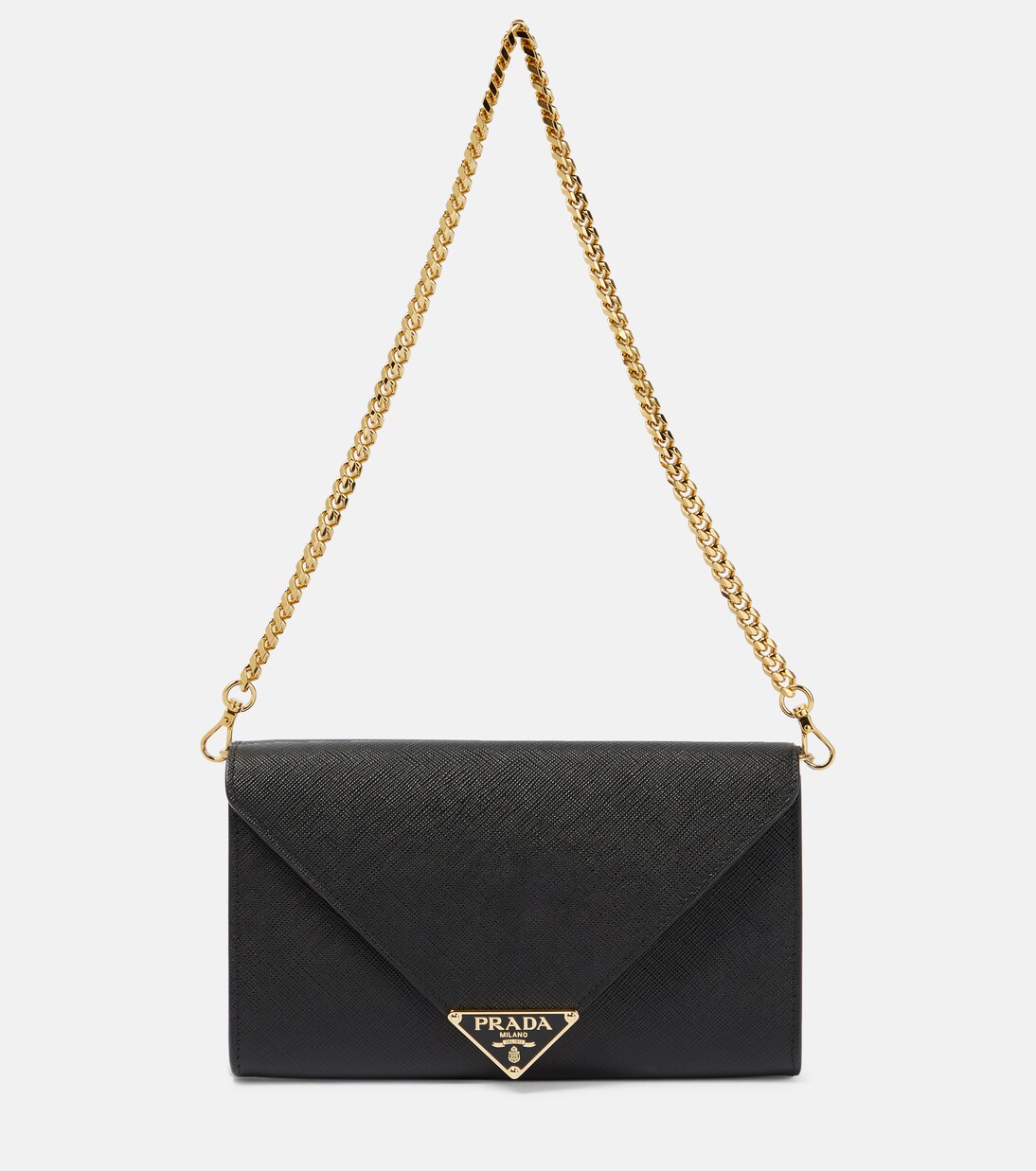 Saffiano leather wallet on chain | Prada
