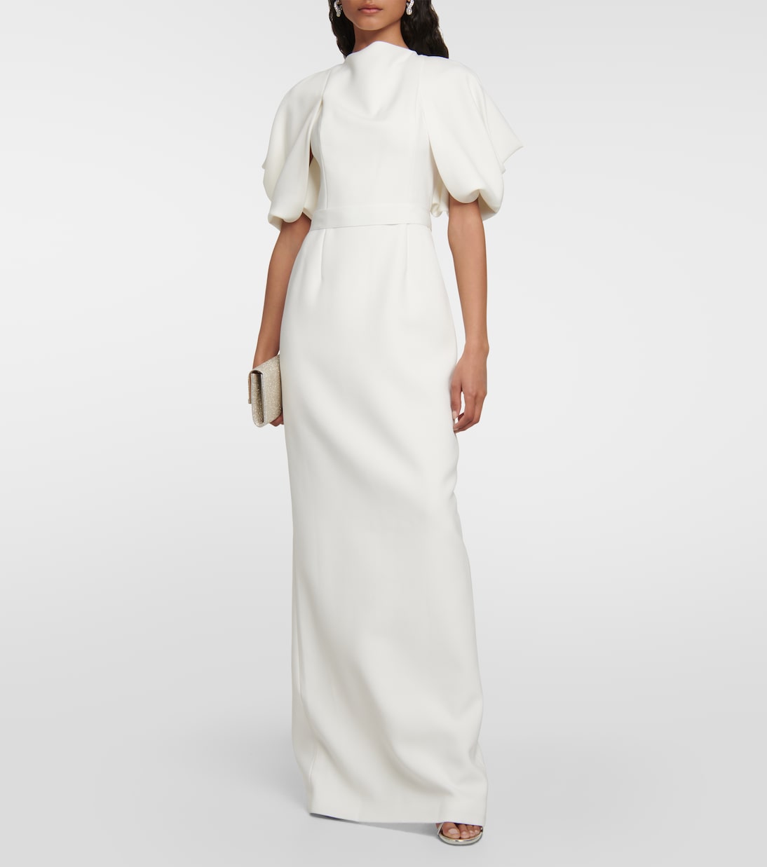 Robe de mariée longue Clementine en crêpe | Roksanda