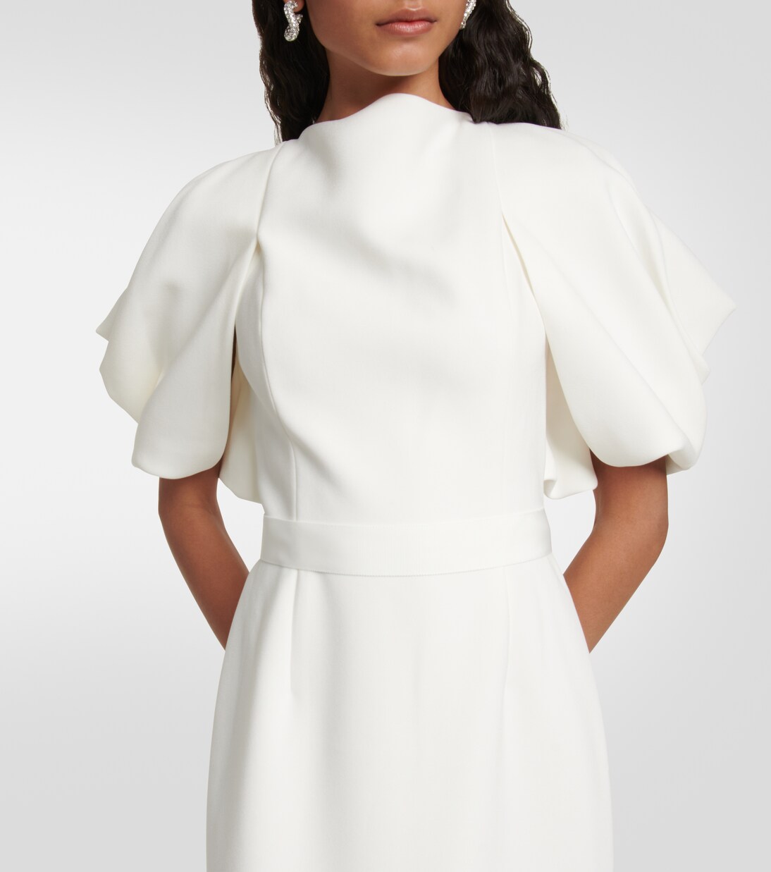 Robe de mariée longue Clementine en crêpe | Roksanda