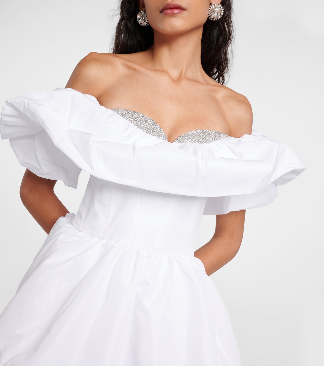 Bridal Off-Shoulder-Minikleid Mallory | Rebecca Vallance