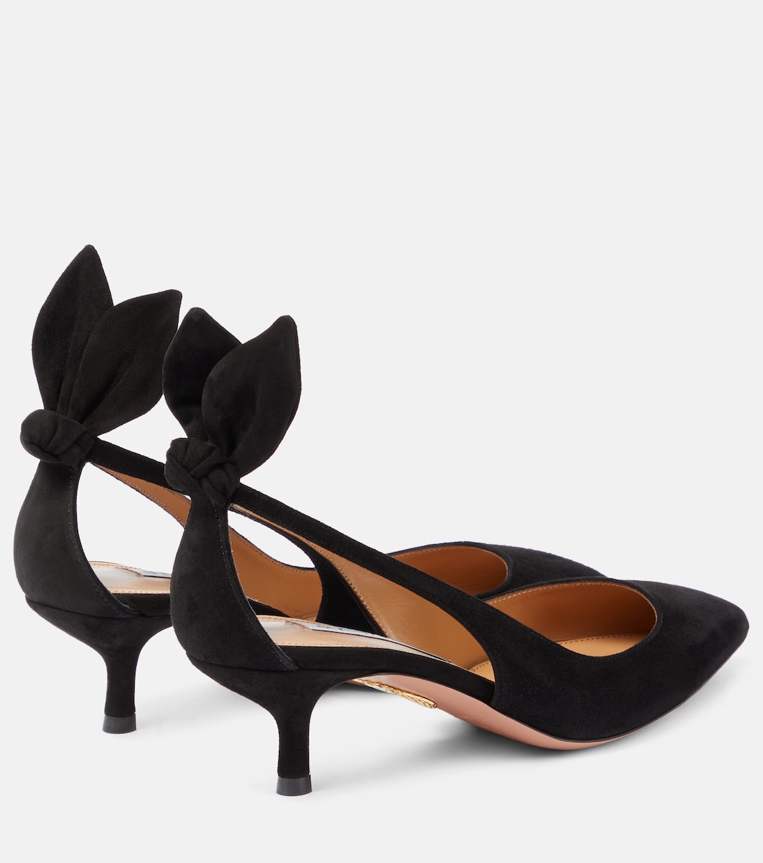 Pumps Bow Tie 50 aus Veloursleder | Aquazzura