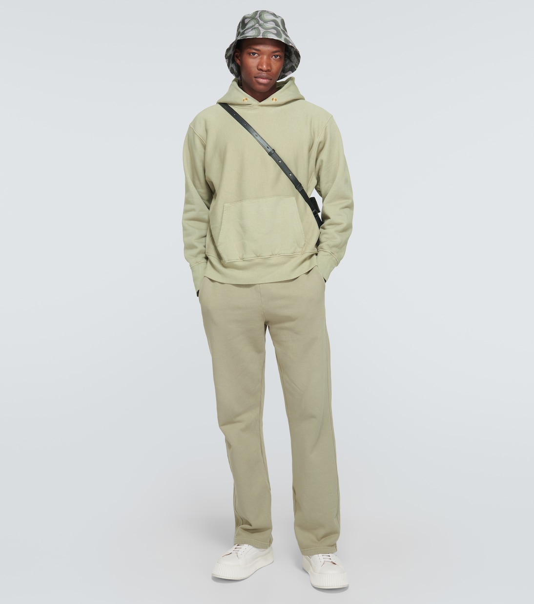 Cotton jersey hoodie | Les Tien