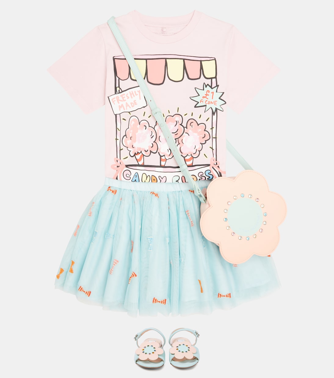 Floral faux leather shoulder bag  | Stella McCartney Kids