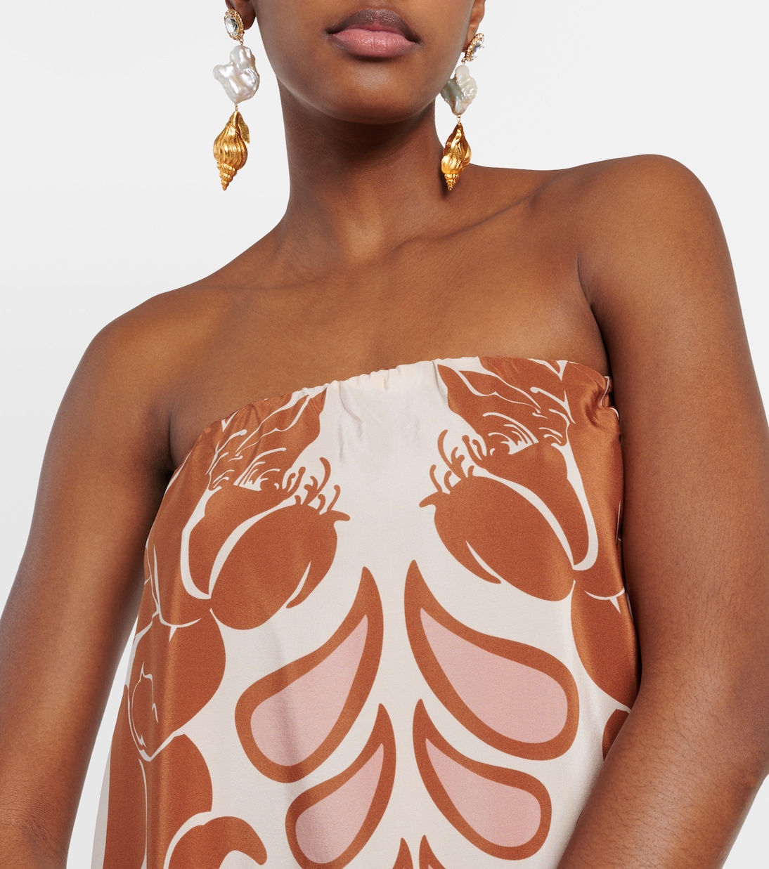 Bedrucktes Maxikleid aus Seide | Adriana Degreas