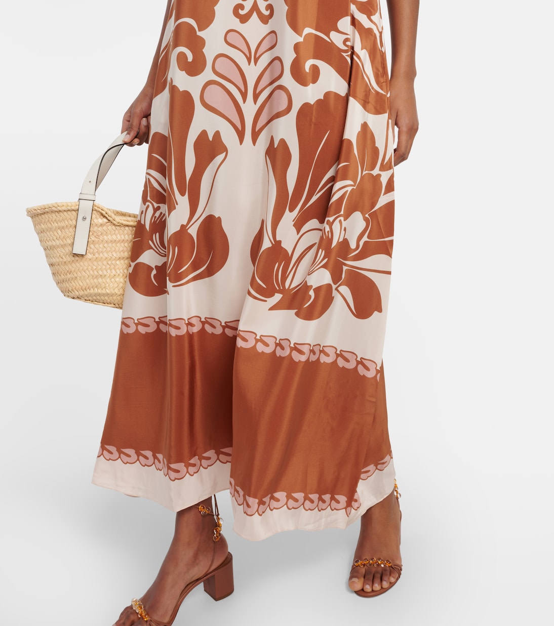 Bedrucktes Maxikleid aus Seide | Adriana Degreas