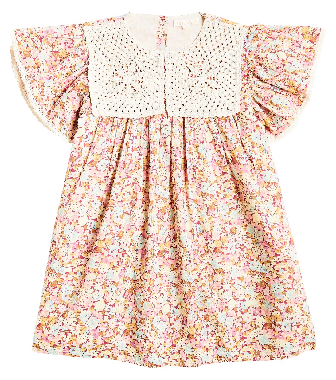 Warisa crochet-trimmed floral cotton dress | Louise Misha