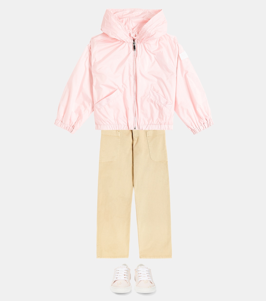 Looping cotton wide-leg pants | Bonpoint