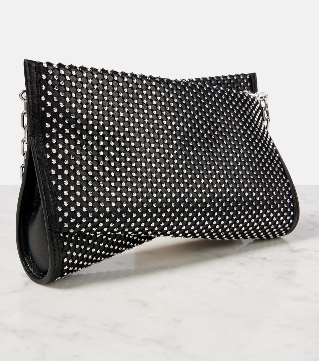 Loubitwist Small embellished leather clutch | Christian Louboutin