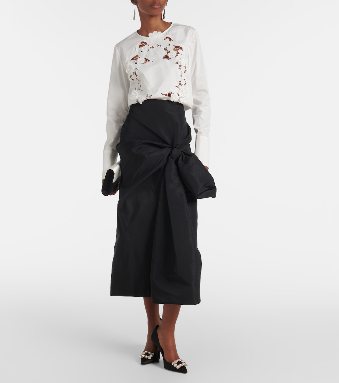 Bestickte Bluse aus Baumwolle | Oscar de la Renta