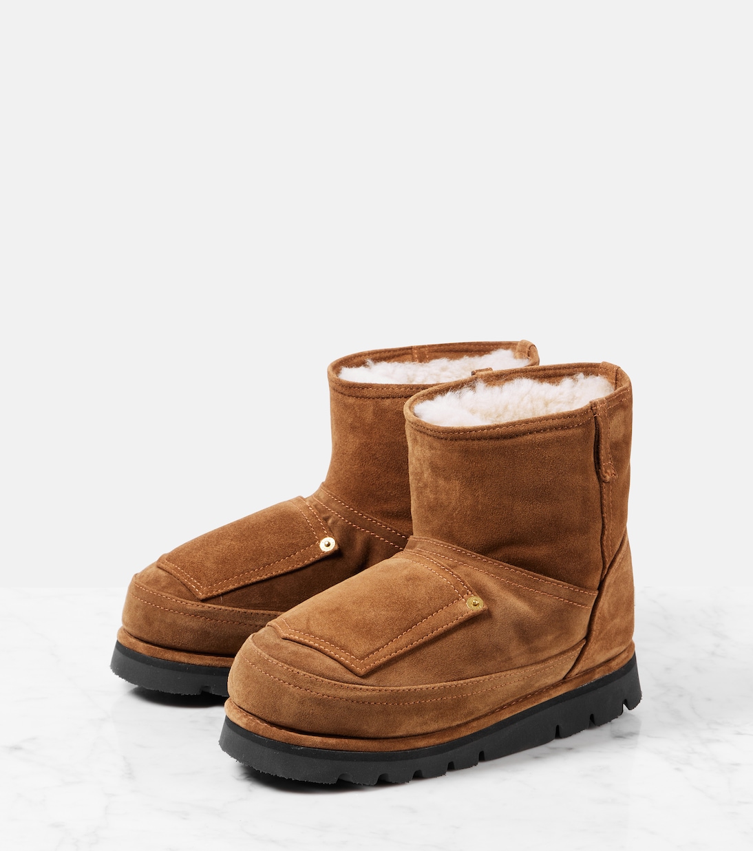 Shearling-lined leather ankle boots | Acne Studios