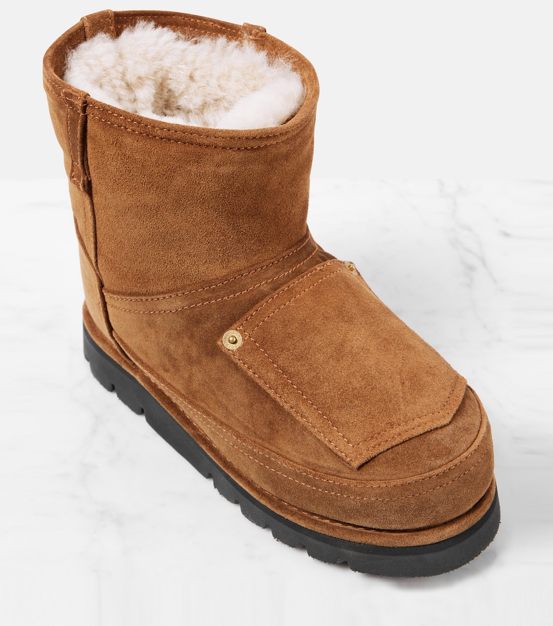 Shearling-lined leather ankle boots | Acne Studios