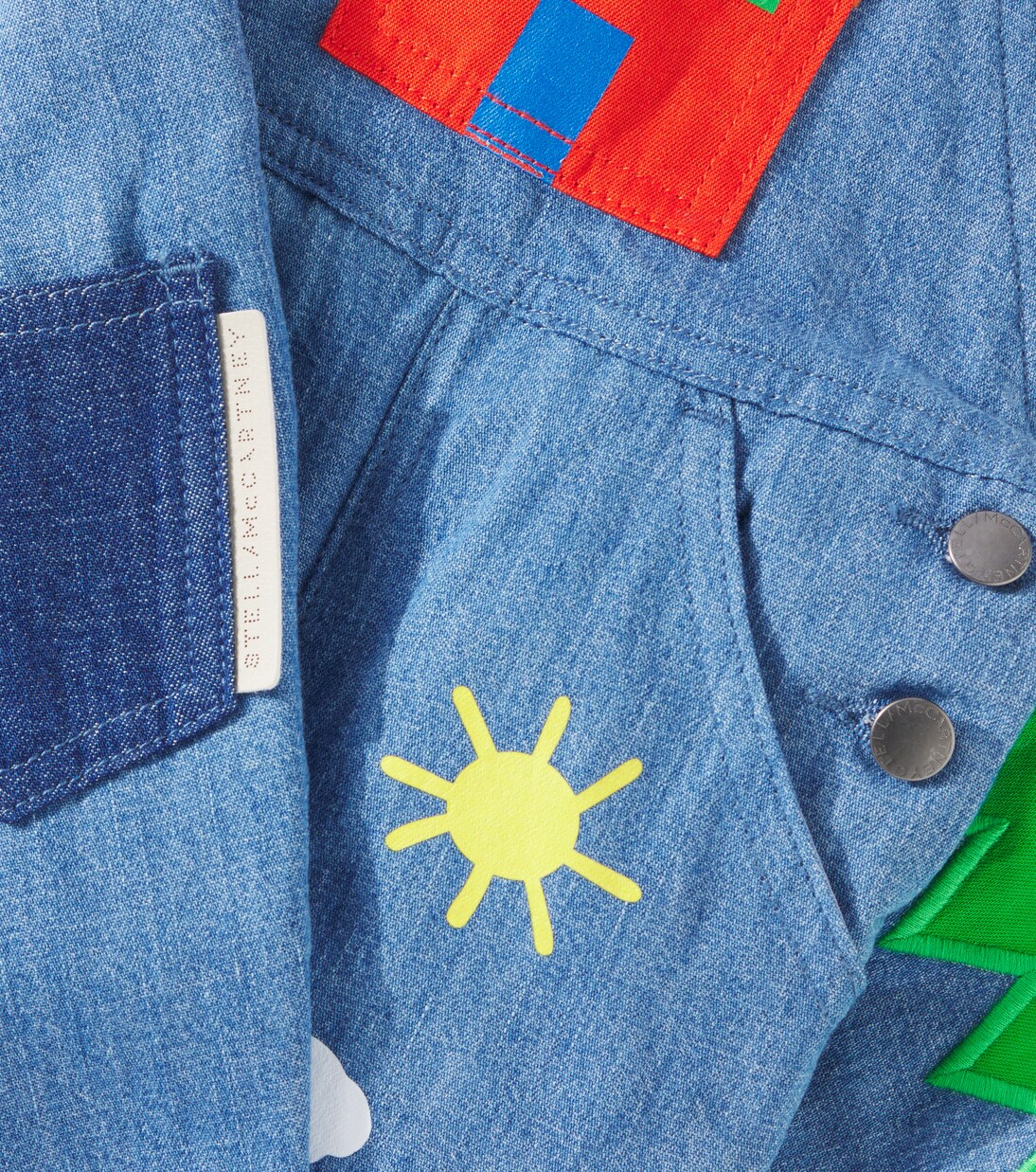 Baby printed denim overalls | Stella McCartney Kids