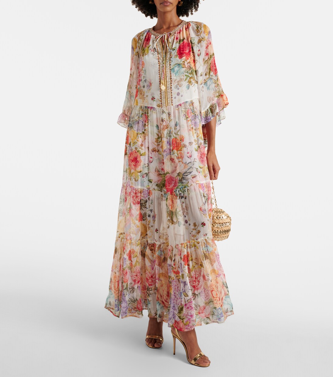 Robe longue Sew Yesterday en soie | Camilla