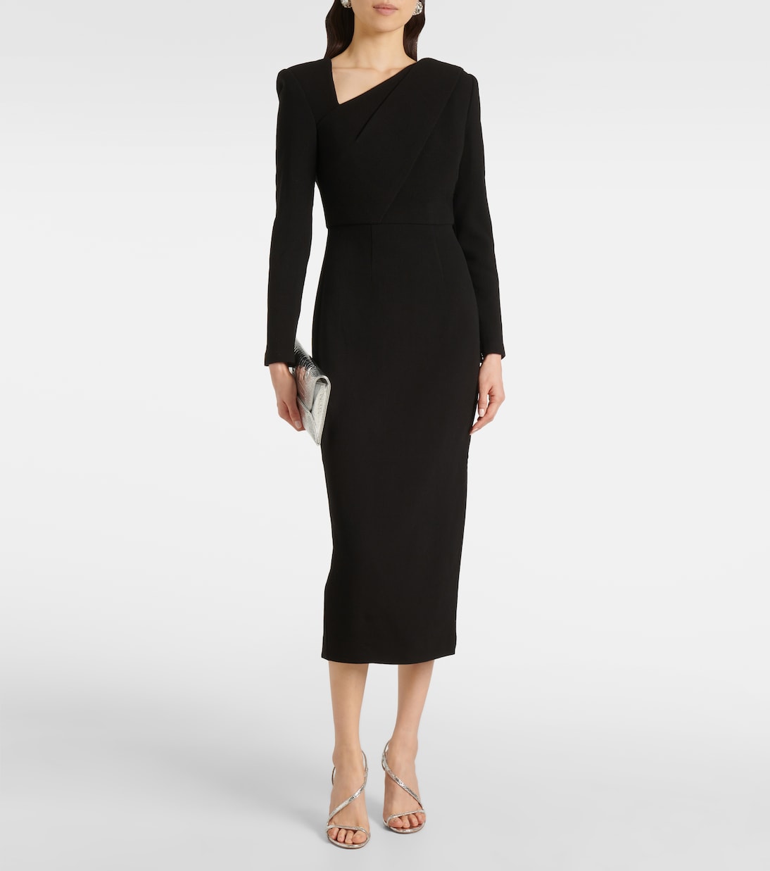 Abito midi in crêpe di lana | Roland Mouret