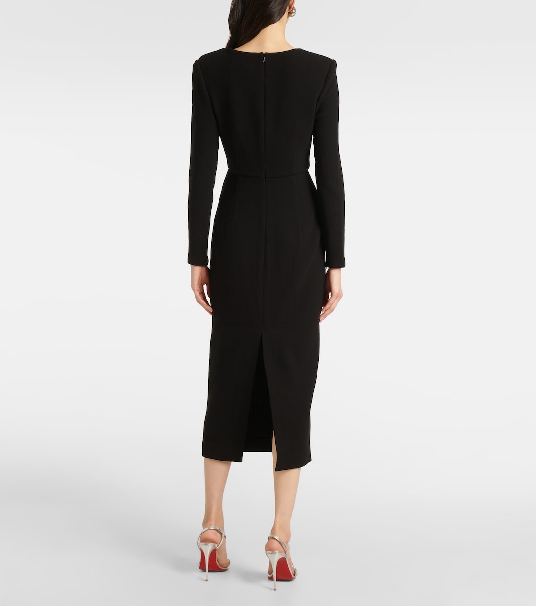 Abito midi in crêpe di lana | Roland Mouret