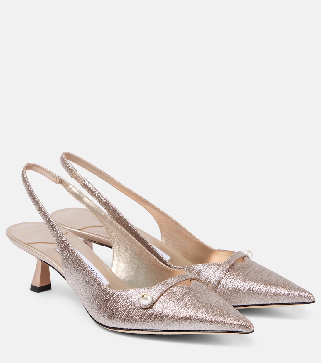 Amita 45 glitter slingback pumps | Jimmy Choo
