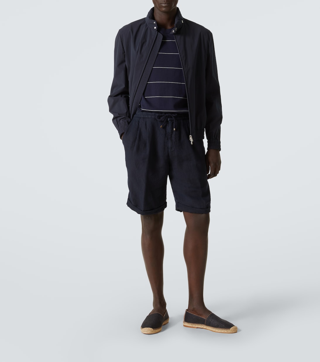 Striped cotton jersey T-shirt | Brunello Cucinelli