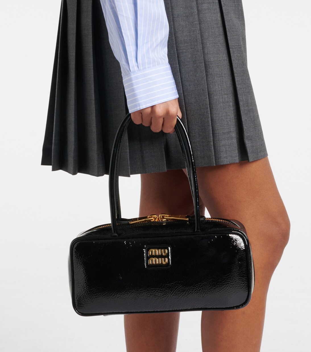 Beau patent leather tote bag | Miu Miu